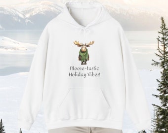 Christmas Sweatshirt with moose festive holiday pullover cozy winter apparel sweatshirt for Christmas