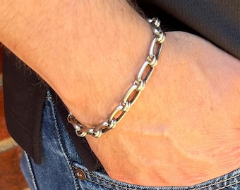 Silver Chain Link Bracelet with Lobster Clasp