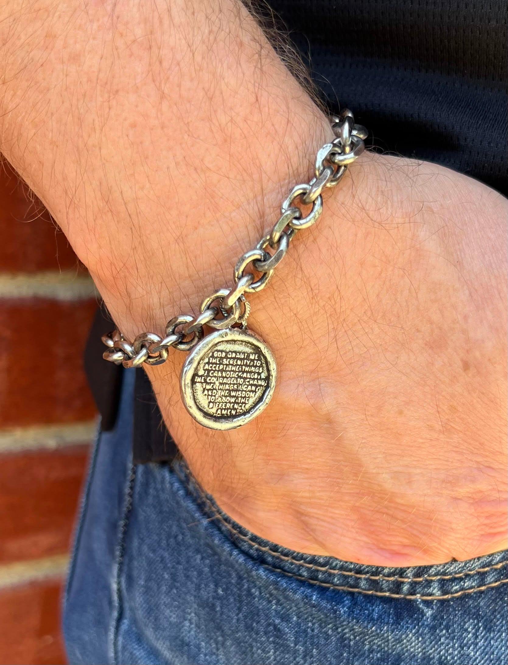 Men's serenity prayer bracelet deals