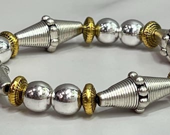 Two-Tone Silver and Gold Bracelet: Mixed Metals
