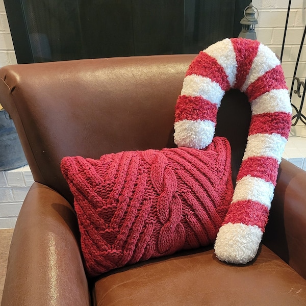 Candy Cane Pillow Etsy
