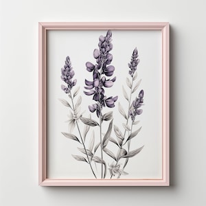Lupine digital art, Lupine print, Lupine wall art, Lupine digital art, Lupine printable art, Lupine print
