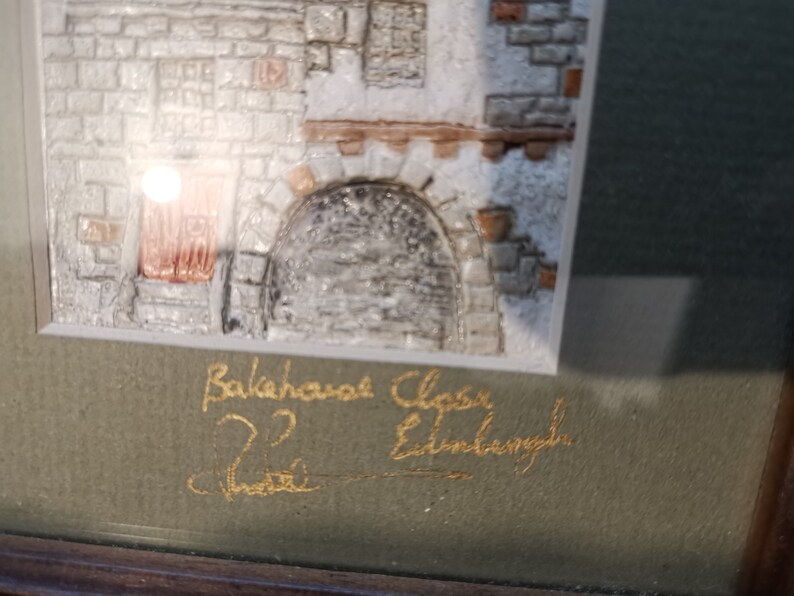 Vintage Ceramic Pottery Wall Hanging Landscape Framed Original Etsy