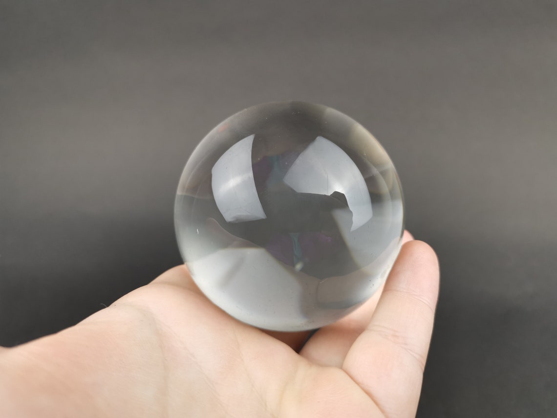 Vintage Fortune Teller Telling Crystal Glass Ball Clear Etsy