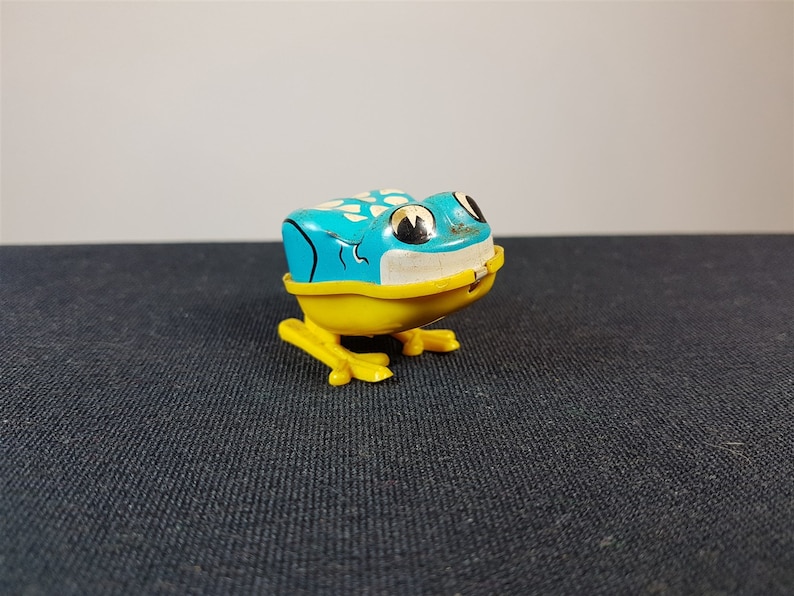 Vintage Tin Metal Wind up Frog Toy 1970's Japan Etsy