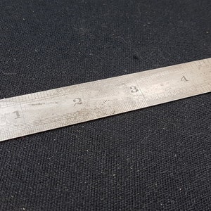 2PCS Metal Ruler, Steel Ruler with Inch and Metric, Indonesia