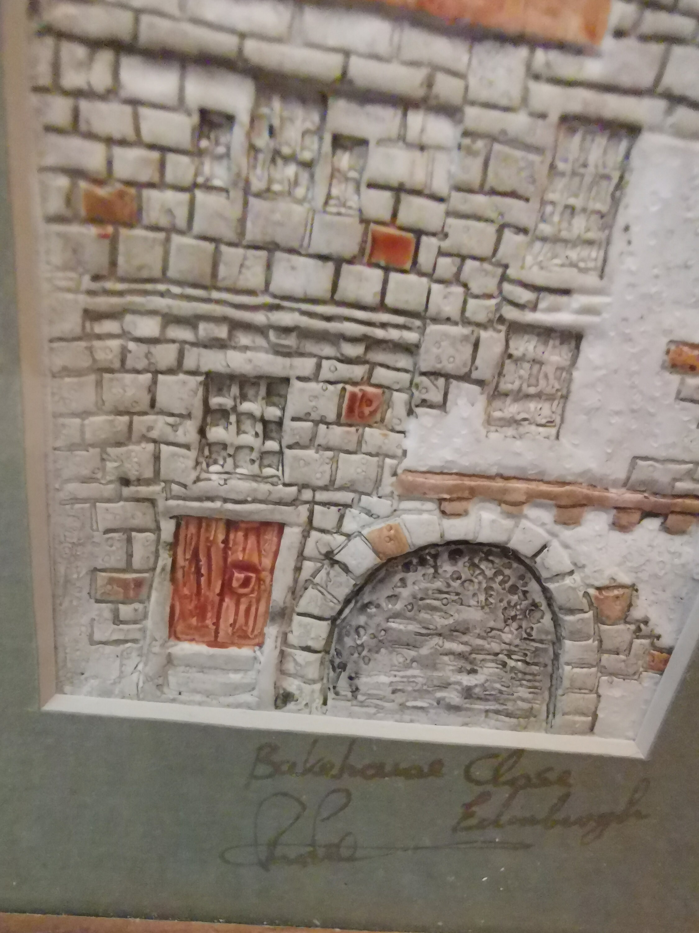 Vintage Ceramic Pottery Wall Hanging Landscape Framed Original Etsy