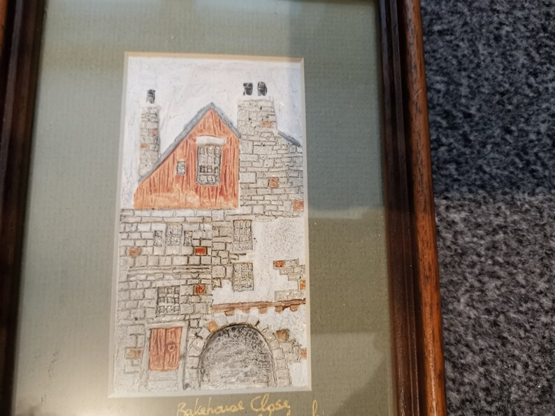 Vintage Ceramic Pottery Wall Hanging Landscape Framed Original Etsy