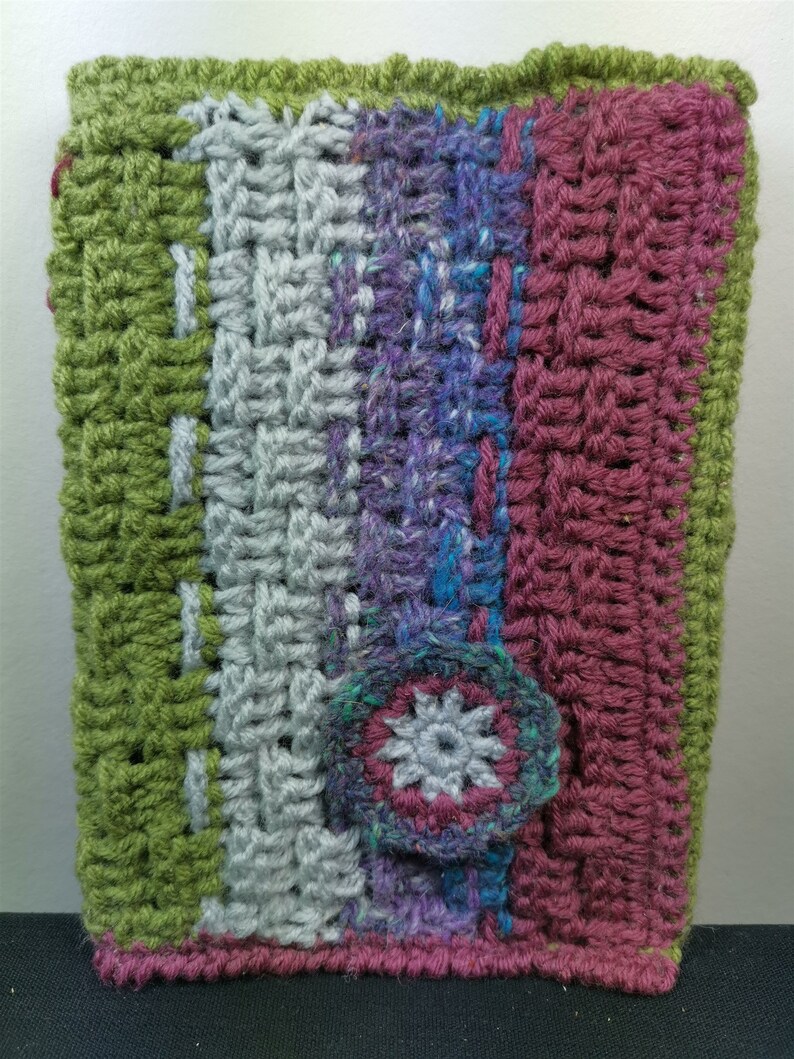 Hand Knitted Book Sleeve Cover for Books or Notebook Etsy
