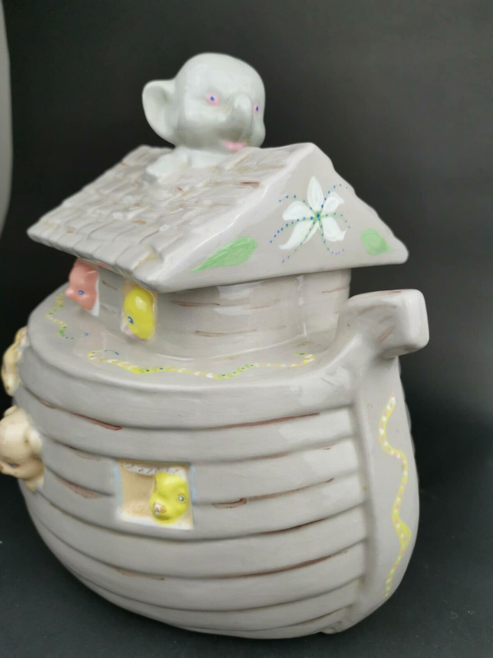 Vintage Noah's Ark Biscuit Barrel Cookie Jar Mid Century Etsy