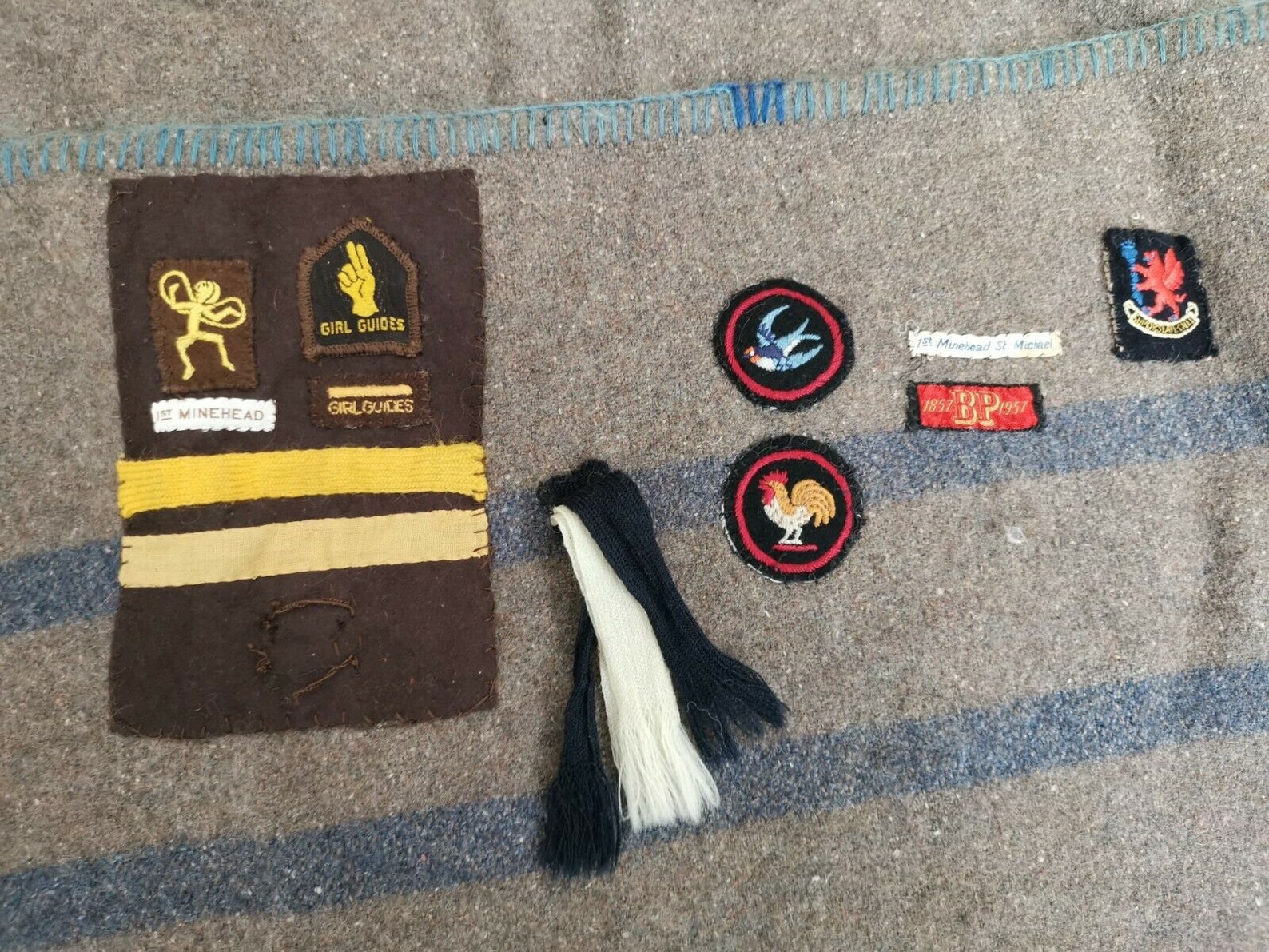 Vintage Girl Guides Wool Throw Blanket With Badges Patches Etsy UK