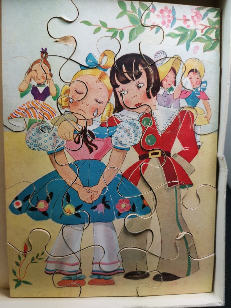 Vintage Jigsaw Puzzle Wooden Wood With Interlocking Pieces Etsy