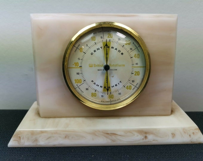 Vintage Thermometer British Rototherm Lucite Plastic for Desk Etsy