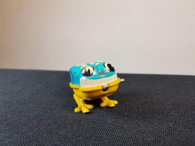 Vintage Tin Metal Wind up Frog Toy 1970's Japan Etsy