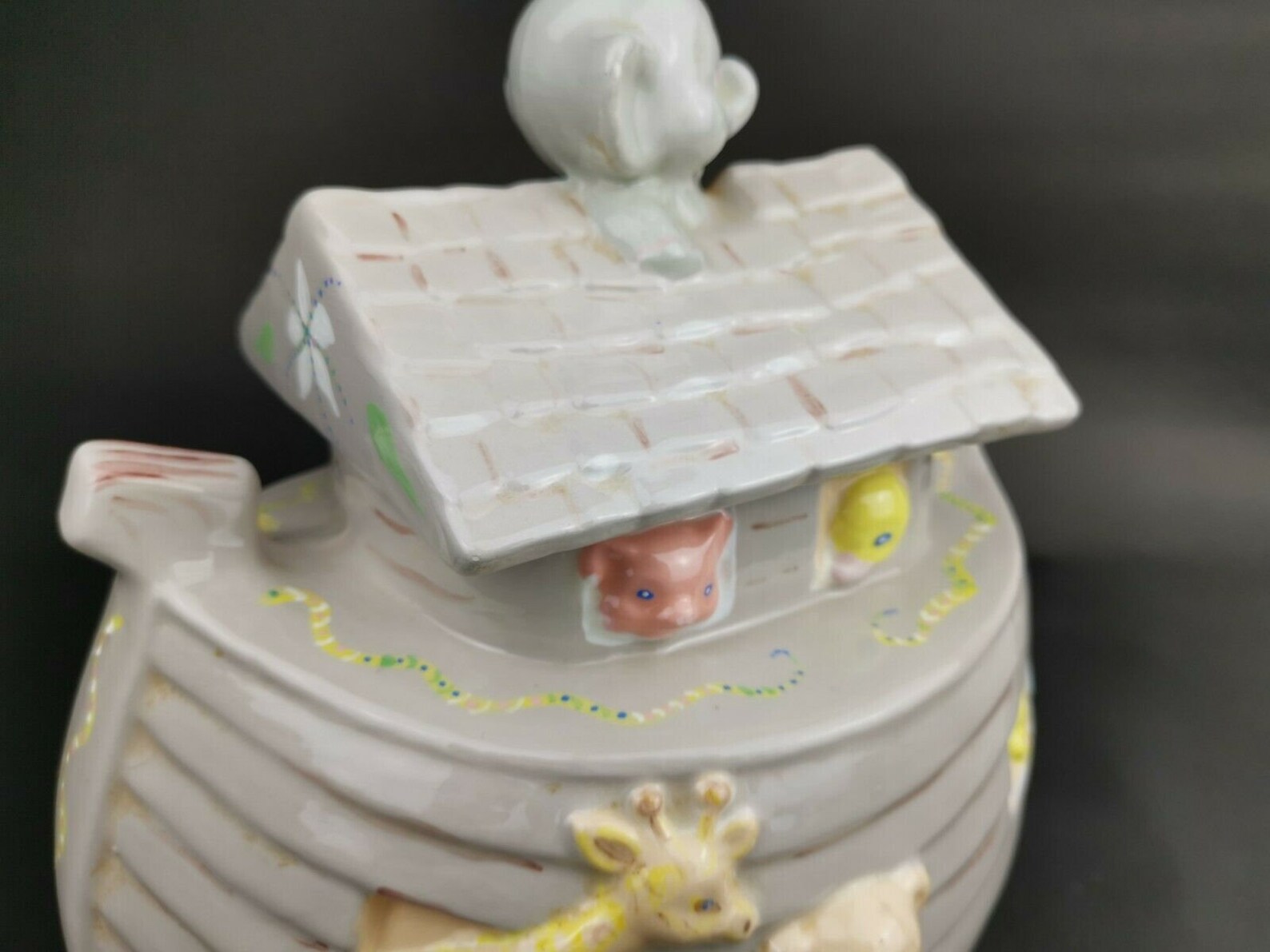 Vintage Noah's Ark Biscuit Barrel Cookie Jar Mid Century Etsy