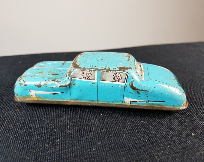 Vintage Tin Plate Metal Toy Car 1950's Original Etsy