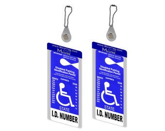 Magnetic Handicap Placard Holder - 2 Mirortag Charm for Disabled Parking Tag. Easy Display, USA Made (2-Pack)