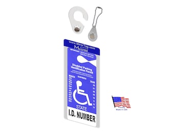 Magnetic Handicap Placard Holder – Protect your Disabled Parking Tag. Easy Attach, Hook & Charm options, Made in USA