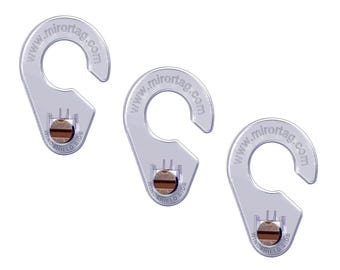 3 Hooks for MirorTag - Additional hooks for multiple cars to use with any Mirortag holder for Handicapped Parking Placard or disability tag