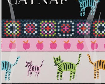 Catnap Designer Ribbon Pack Alexia Abegg, Ruby Star Society for Renaissance Ribbons, 6 Designs/Yards, DP 148
