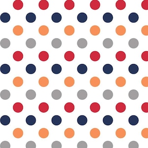 Fabric Remnant 29" x 44" Riley Blake Medium Dots C360-02 Boy Fabric, 100% Cotton, BB40, #R-1955