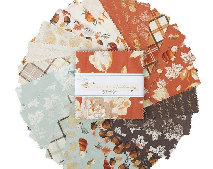 Riley Blake Shades of Autumn 5" Stacker Charm Pack, Fabric Squares ...