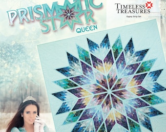 Prismatic Star Queen Quilt Pattern, by Judy Niemeyer, Paper Piecing Kit, JNQ00252P1