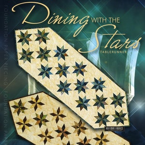 Dining with the Stars Table Runner JNQ88P by Judy Niemeyer Paper Piecing Quilt Kit