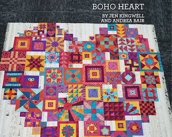 Boho Heart Pattern Booklet by Jen Kingwell Designs, JKD-8588