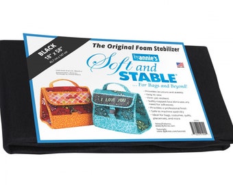 Soft and Stable Black 100% Polyester Foam Stabilizer 18in x 58in, S S1018