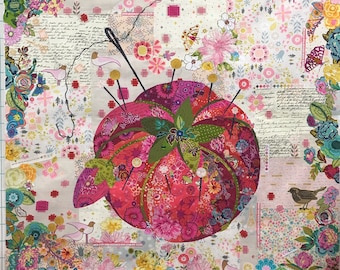 Pincushion Collage Pattern by Laura Heine LHFWPINCUS30