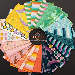 PRE-ORDER, Ruby Star Society Poolside Too Fat Quarter Bundle, 22pc, Moda Fabric, Summer Retro Sunglasses Tiger, RS5197FQ, April 2026 Release