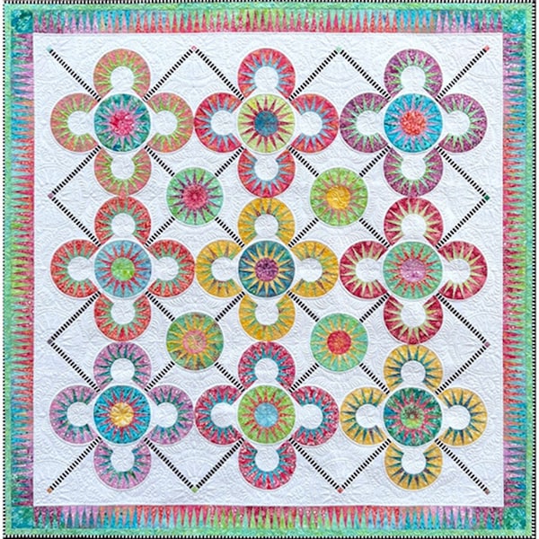 Jacqueline de Jonge Summer Days Quilt Kit for Anthology Windham Fabric, Batiks, 53626QK-X