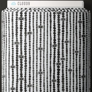 Cloud9 Gothic Whimsy Spider Stripes Black/White Fabric 227992, Anequ Studio 100% Organic Cloud 9 Cotton Fabric