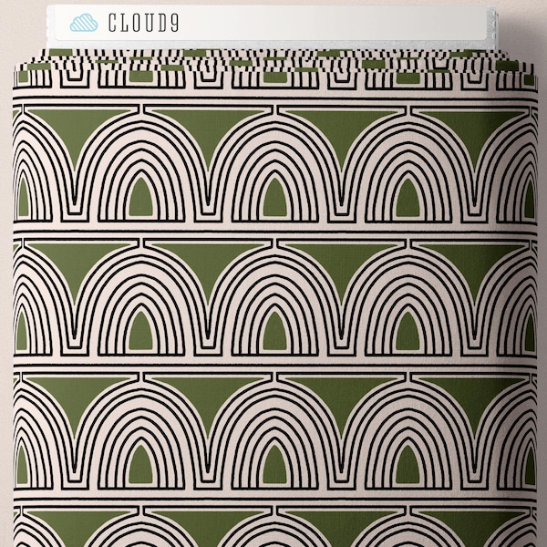 Cloud9 Marsh Havens Canvas Femke in Olive, Duck Cloth 100% Organic Cotton Fabric #PIA-228710