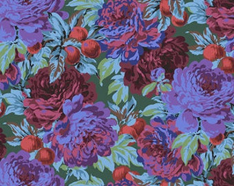 Luscious PWPJ011 Dark, Philip Jacobs Fabric, Free Spirit 100% Cotton, #KC347-C