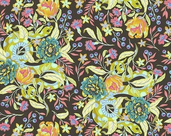 Tula Pink Moon Garden Hissy Fit PWTP196 Dawn Free Spirit Snake Fabric, 100% Cotton, #FS517