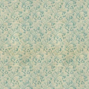 Tim Holtz Palette Teal Tiny Print Teal PWTH278, Free Spirit Fabric, Vintage Fabric, 100% Cotton Fabric, 278-Teal