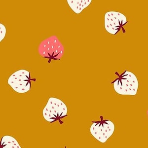 Kimberly Kight Strawberry Butterscotch RS3085-15, Ruby Star, Moda Fabric, Retro Kitsch, 100% Cotton Fabric