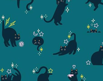 PRE-ORDER, Ruby Star Society Freaky Familiars Storytime RS5193-14, Moda Fabric, Black Cats, 100% Cotton, June 2026 Release