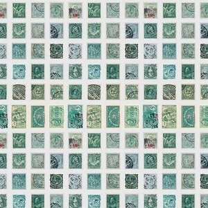 Tim Holtz Palette Teal Stamps Teal PWT271, Free Spirit Fabric, Vintage Fabric, 100% Cotton Fabric, 271-Teal