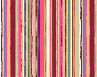 Kaffe Fassett Collective février 2026 Echo Stripe magenta PWGP209, tissu Free Spirit, tissu 100 % coton