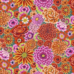 Kaffe Fassett Fabric Enchanted PWGP172 Red, Free Spirit, 100% Cotton, #KC372