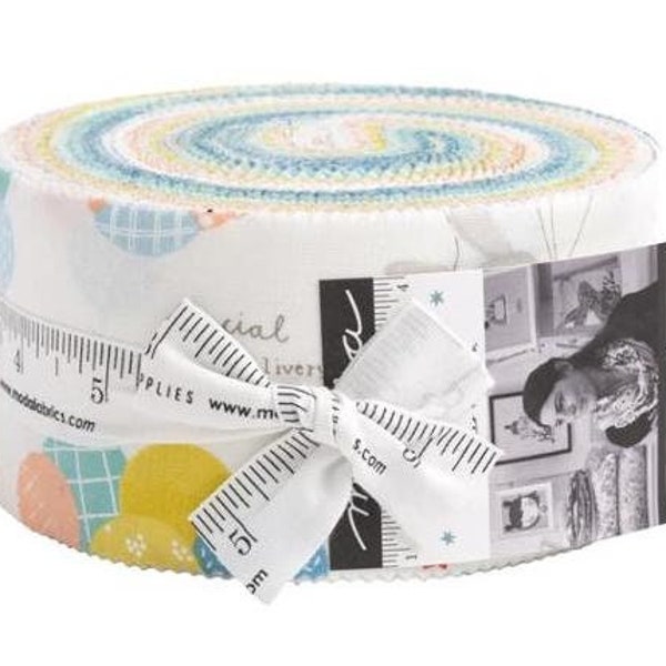 Delivered With Love Jelly Roll, Moda Fabrics, 2.5" Fabric Strips, Nursery Baby, Precut Fabric, 25130JR, J02