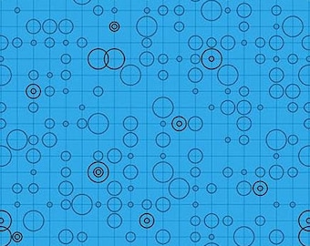 Giucy Giuce 40 Molecules Blue Ranger A-1396-B for Andover Fabrics, 100% Cotton Fabric