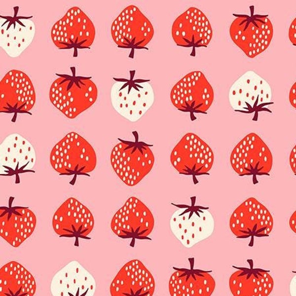 Kimberly Kight Strawberry Balmy RS3084-13, Ruby Star Society for Moda Fabric, Retro Kitsch, 100% Cotton Fabric