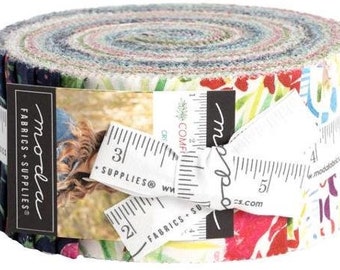 Moda Comfort and Joy Fabric Jelly Roll, 2.5" Fabric Strips, Christmas Holidays, Precut Fabric, 39750JR, J10