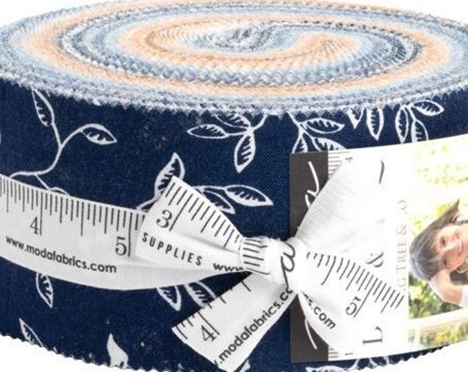 Denim & Daisies Jelly Roll, Fabric Strips, Fig Tree for Moda Fabric ...