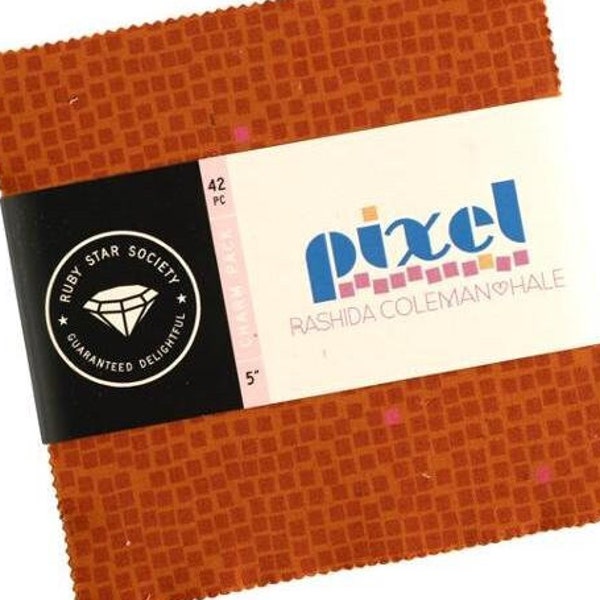 Pixel, 5" Charm Pack, Rashida Coleman Hale, Ruby Star, Moda Fabric, Cotton Fabric Squares, RS1046PP, SQ61