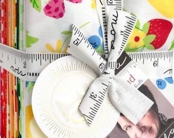 Moda Fruit Salad Fat Quarter Bundle, 40pc, Corey Yoder Fabric, Strawberry Lemon Oranges, 29240AB, F11